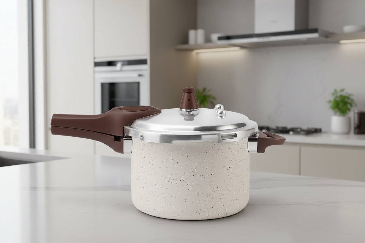 Panela Pressão Antiaderente Brinox Pressure 4,2L Vanilla - Loja Do Thor