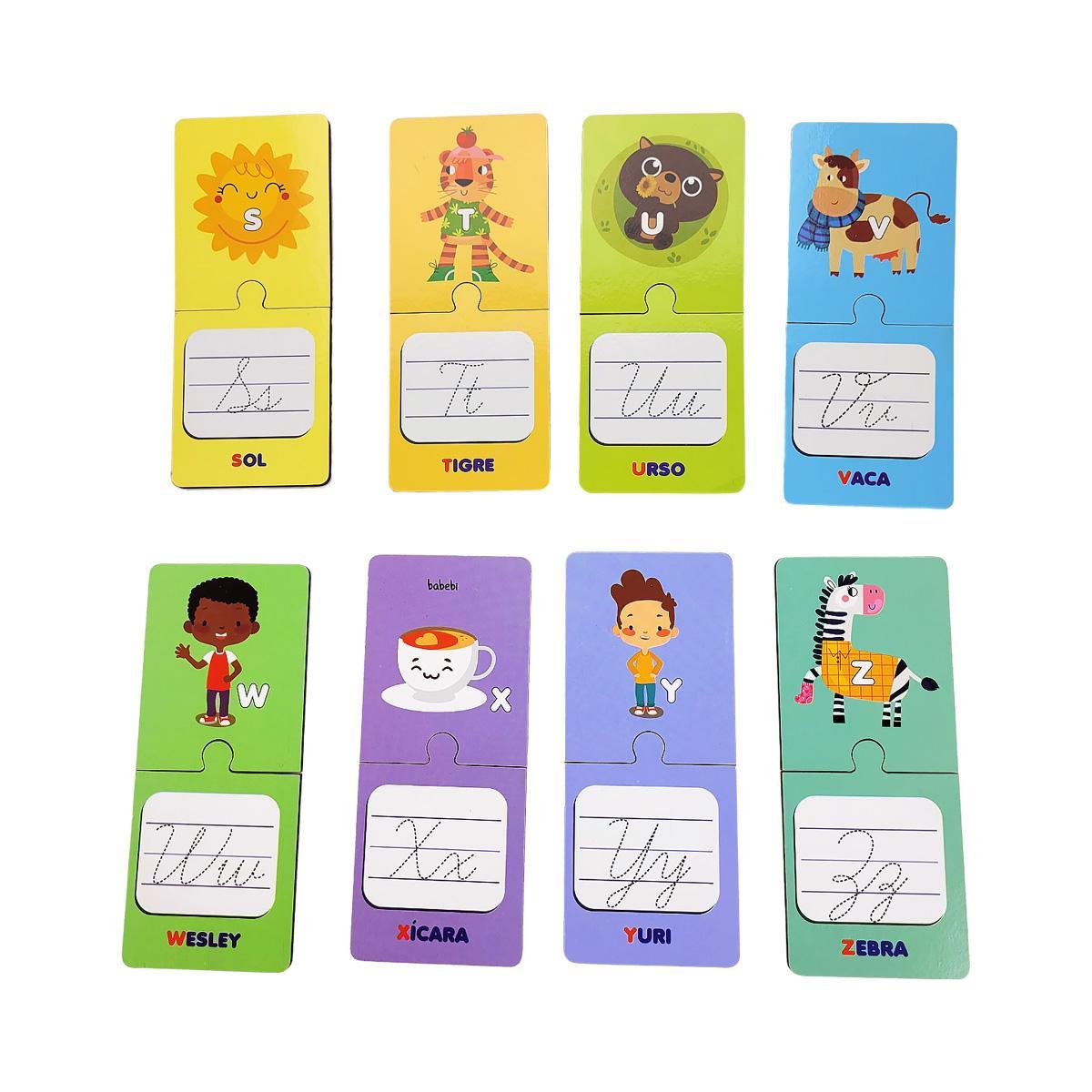 Jogo Alfabeto Cursivo Escreva Apague Letramento Educacao Infantil