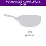 Frigideira Wok Rochedo Natural Stone 24cm
