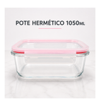 Pote 1050ml  Borossilicato Retangular - Allmix 101103