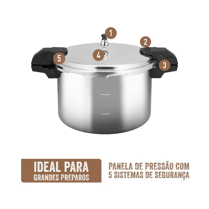 Panela de Pressão de Alta Capacidade Rochedo Pro 15L