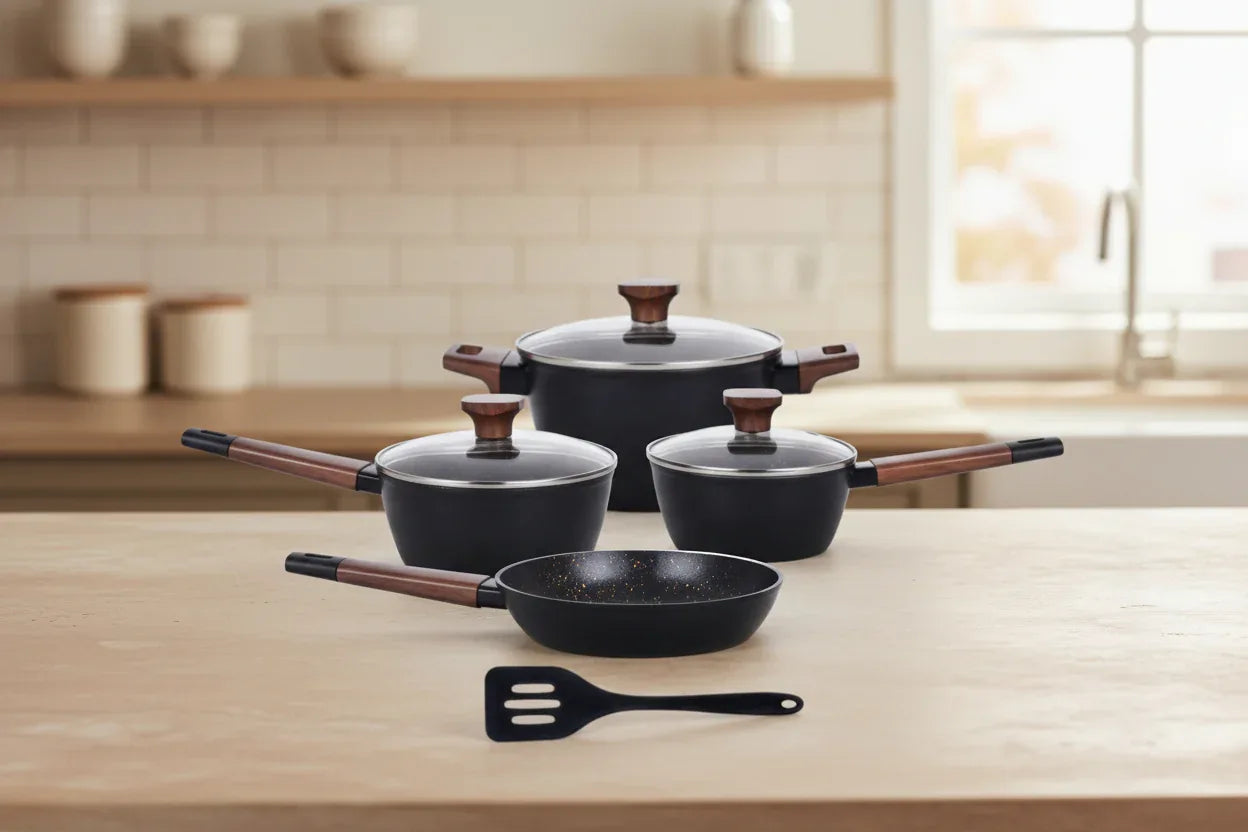 Conjunto Panelas Studio Cook Marmol 05 Peças Indução - Loja Do Thor