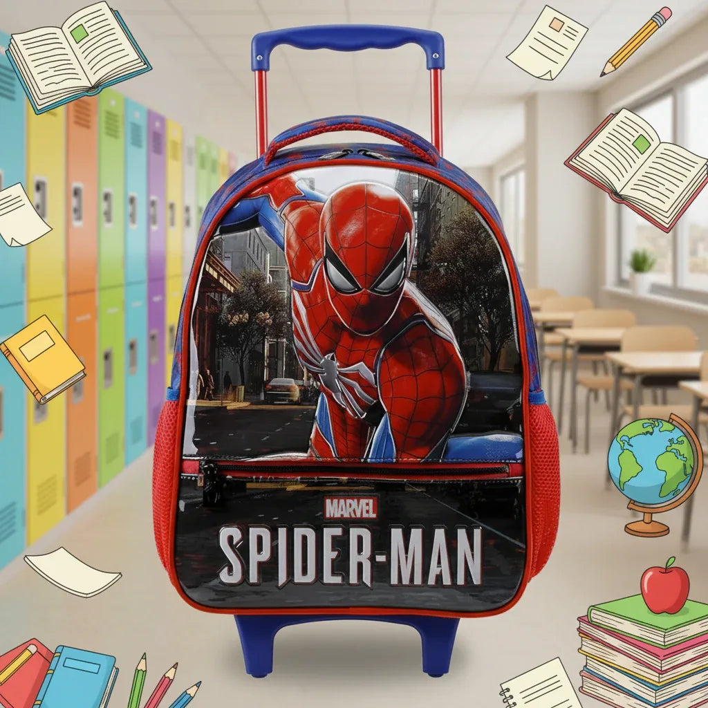 Mochila De Rodinhas16 Spider Man R1 - 11670 - Artigo Escolar - Loja Do Thor