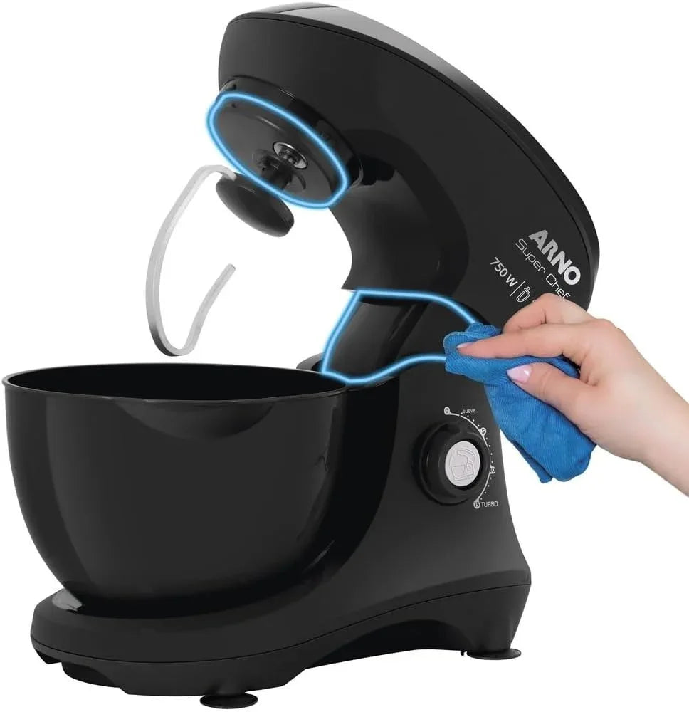 Batedeira Planetária Superchef 750W 127V Preto KM01 SX9508B1 - Loja Do Thor