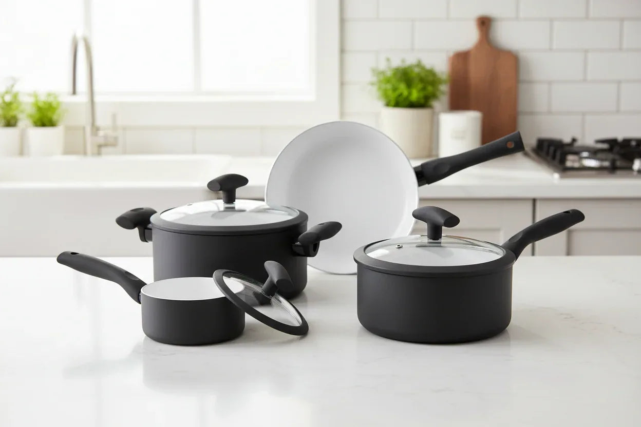 Conjunto Panela 4 Peças Preta PA300-4PR - Hercules - Loja Do Thor