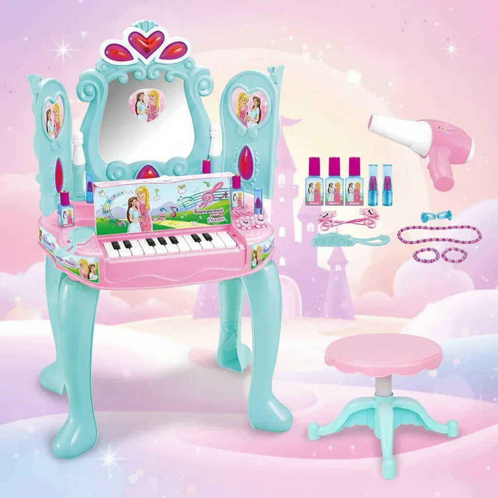 Penteadeira Infantil Sonho Princesa Piano E Acessorios Dm - Loja Do Thor