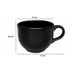 Conjunto de  2 Canecas Jumbo Preta 740ml - Biona