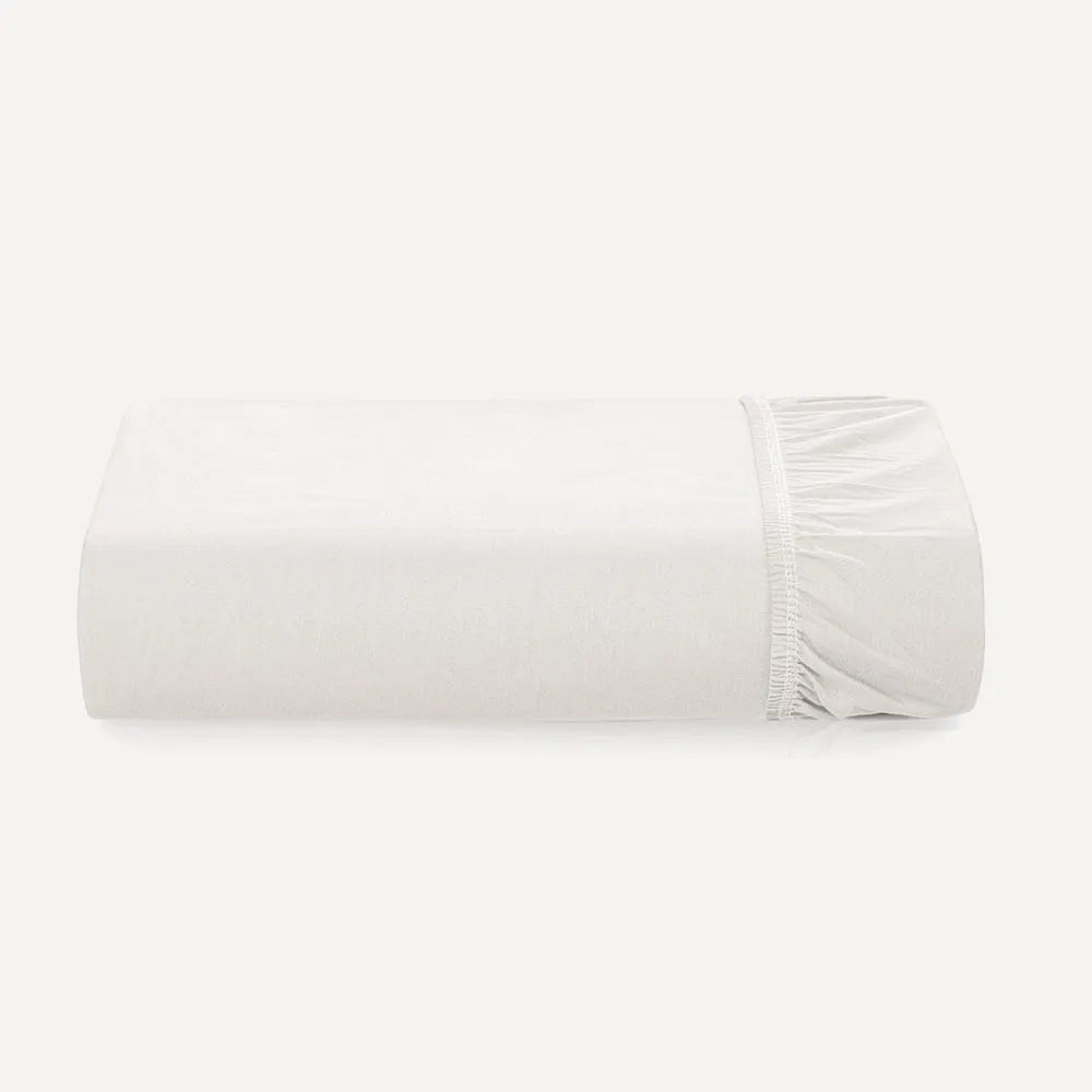 Lençol com Elástico Liso Branco Casal – Corttex 260001