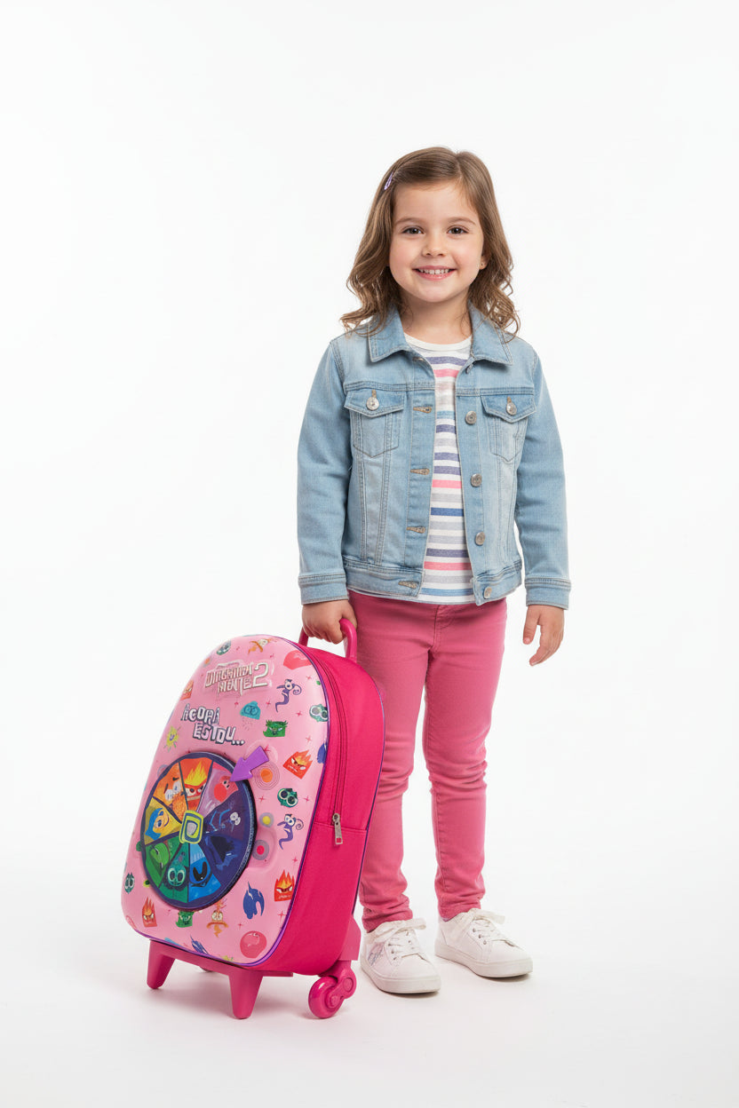 Mochila De Rodinhas 3D Maxtoy Divertidamente Roleta 3862BM24