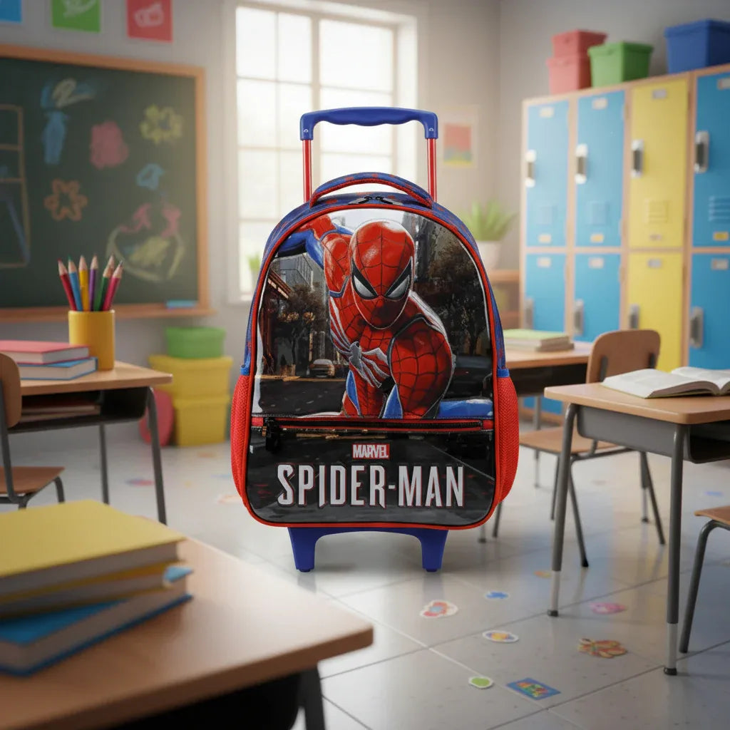 Mochila De Rodinha 14 Spider Man 11671 Artigo Escolar - Loja Do Thor