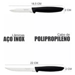 Jogo De Facas Tramontina Plenus C/Lâminas Aço Inox 4 Peças - Loja Do Thor
