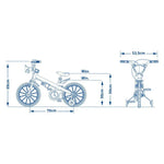 Bicicleta Infantil Aro 16 Menina Com Rodinha Nathor Pixer 02 - Loja Do Thor