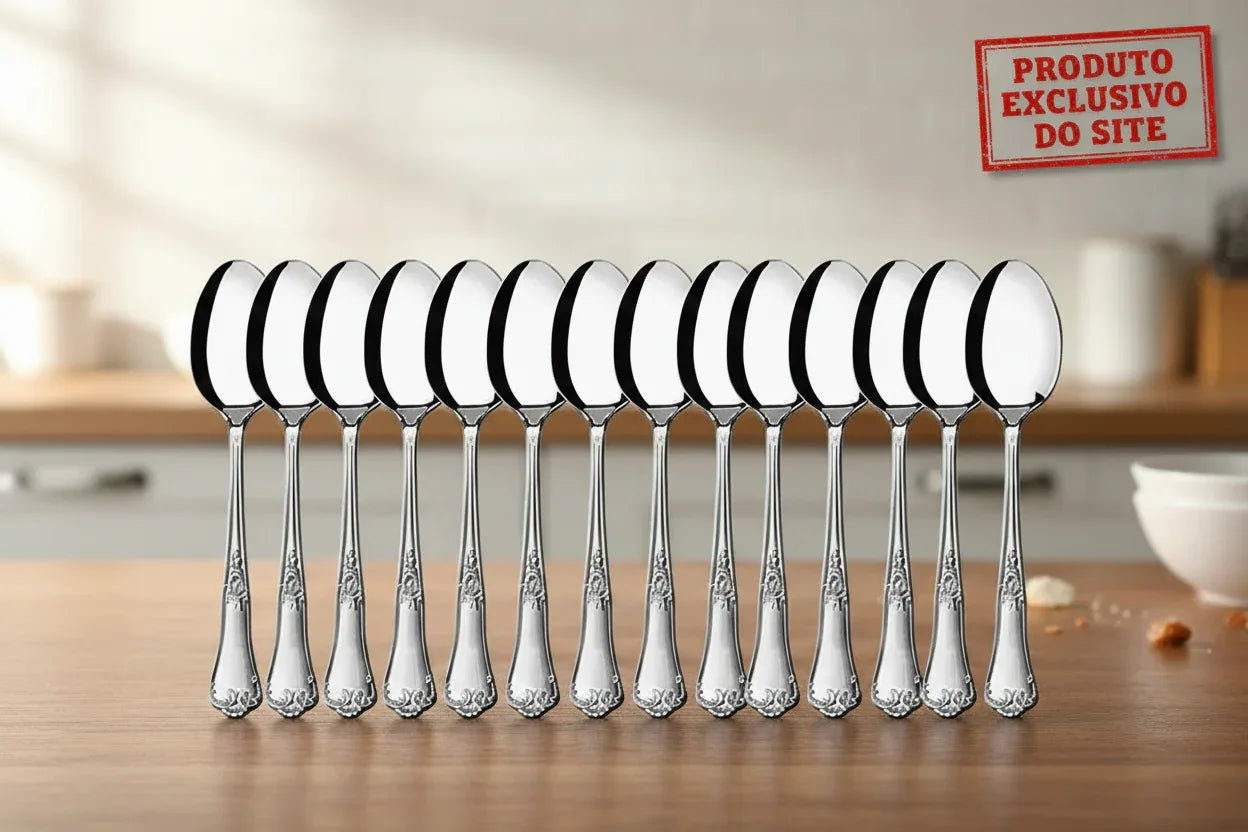 Colher De Mesa 12 PÇS Classique Hercules 493-001P - Loja Do Thor