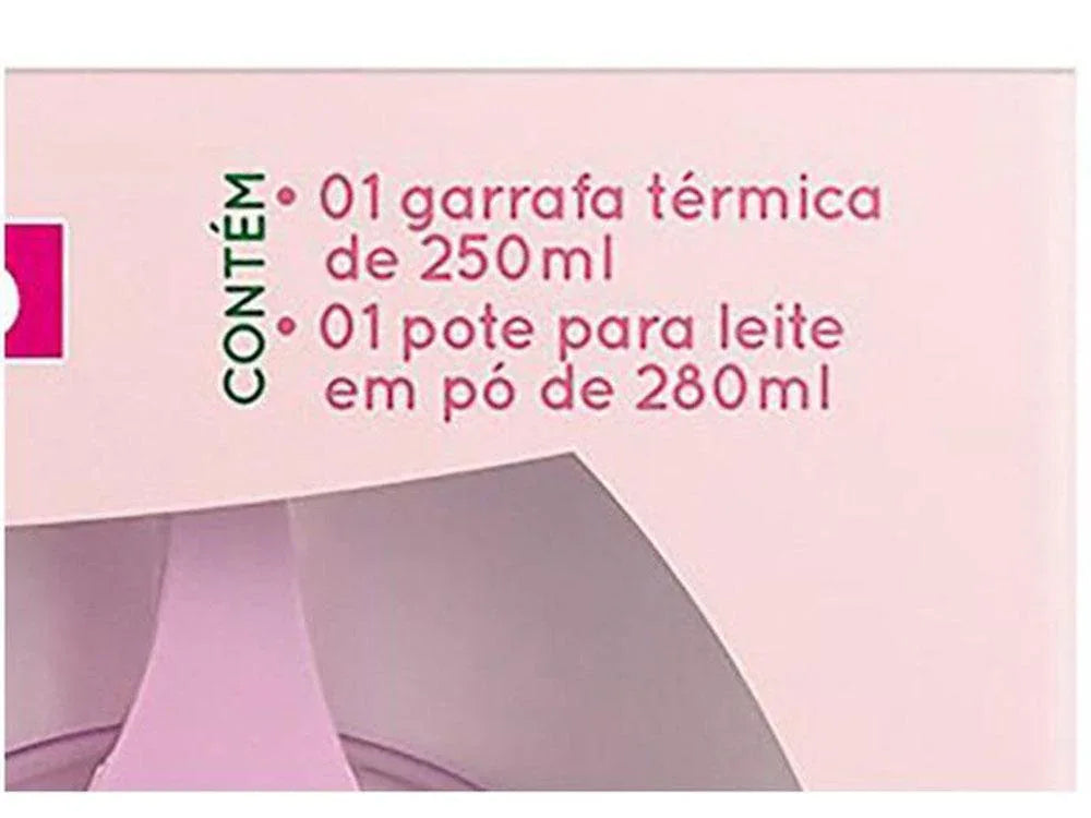 Conjunto Garrafa 250ML C/ Pote Leite Em Pó Sanremo SR100162 - Loja Do Thor