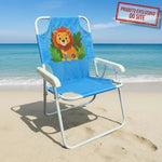 Cadeira De Praia Infantil Leão De Oxford 53CM X 25CM X30CM - Loja Do Thor