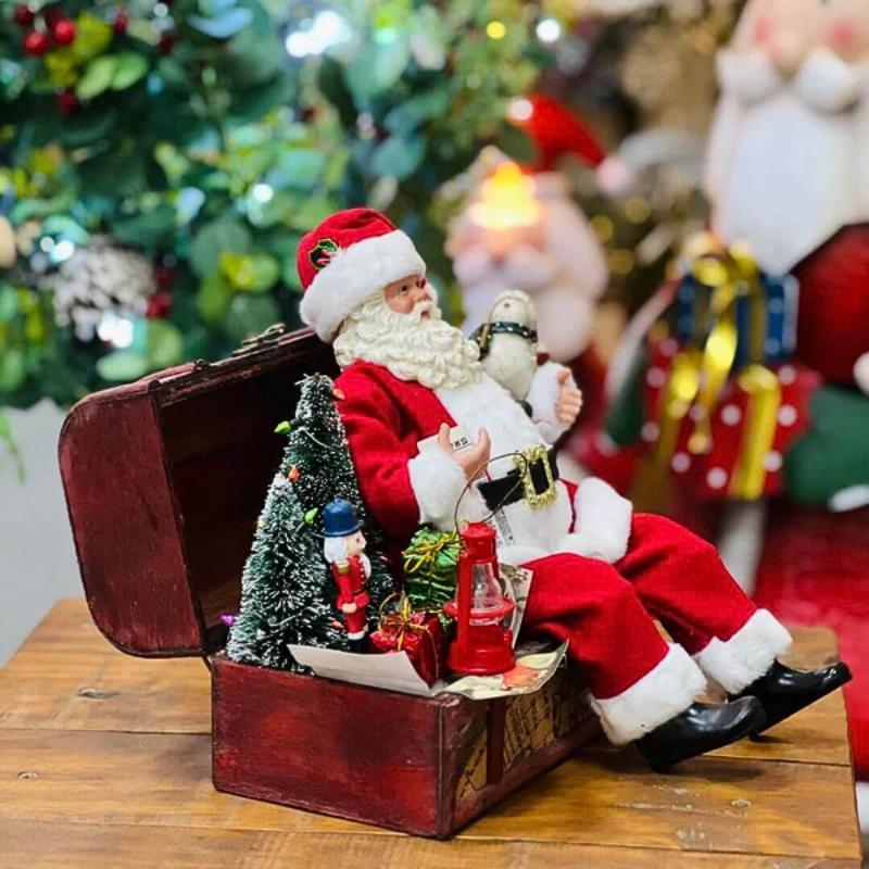 Papai Noel Sentado No Bau 28 Cm - Magizi - Loja Do Thor