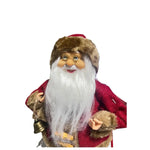 Papai Noel Em Pe Vermelho Marrom 30Cm Florarte - Loja Do Thor