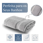 Jogo de Toalha Banho e Rosto Super Soft  Cinza - Corttex