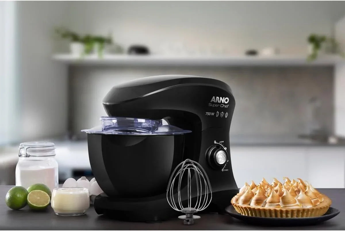 Batedeira Planetária Superchef 750W 127V Preto KM01 SX9508B1 - Loja Do Thor