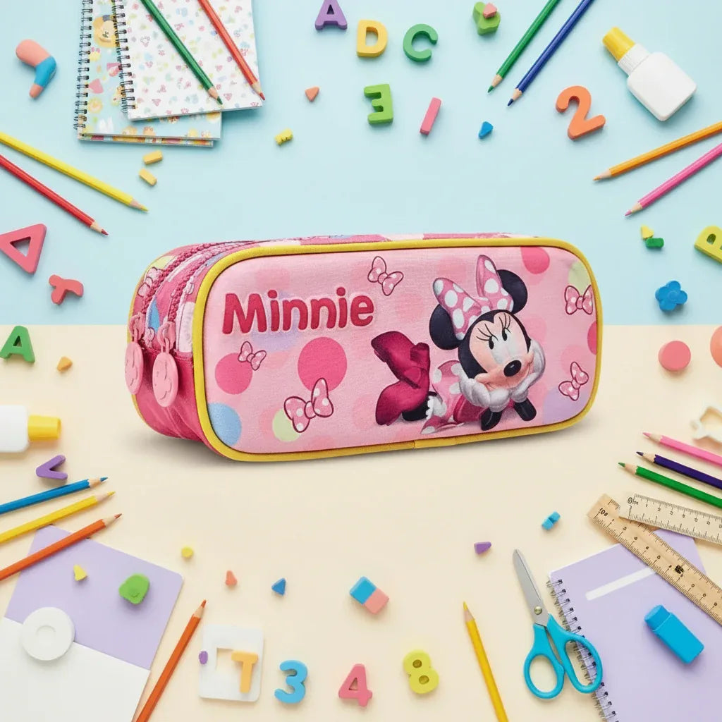 Estojo Duplo Escolar Minnie 3D Xeryus-13246 - Loja Do Thor