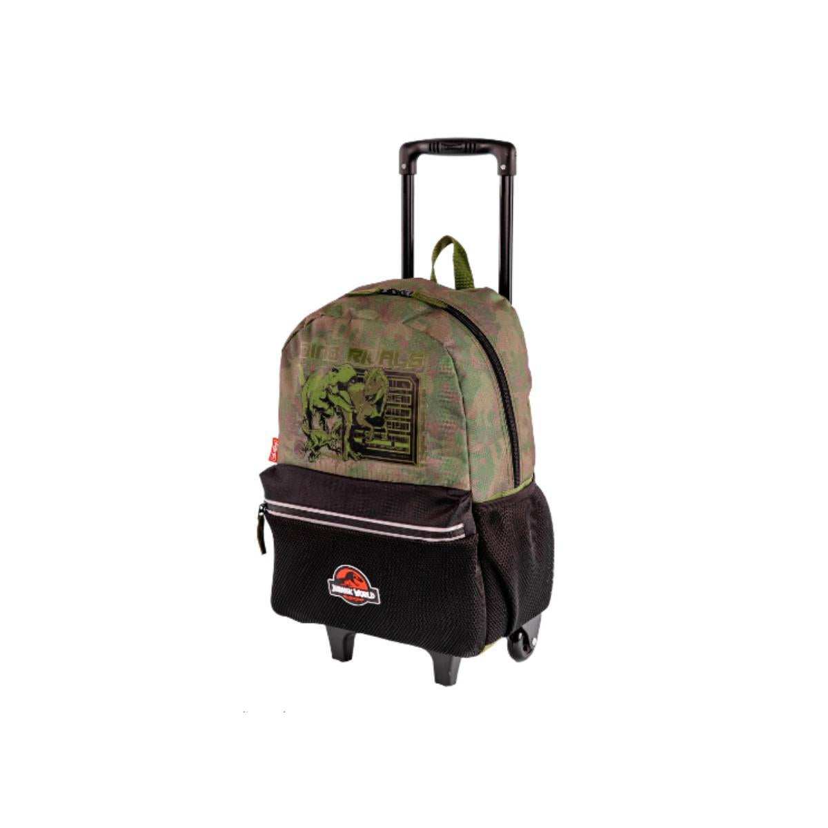 Mochila De Rodinha Grande Jurassic  Plus Rivals Sestini