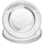 Conjunto 4 Pratos Cristal De Chumbo Pearl 28cm Wolff - Loja Do Thor