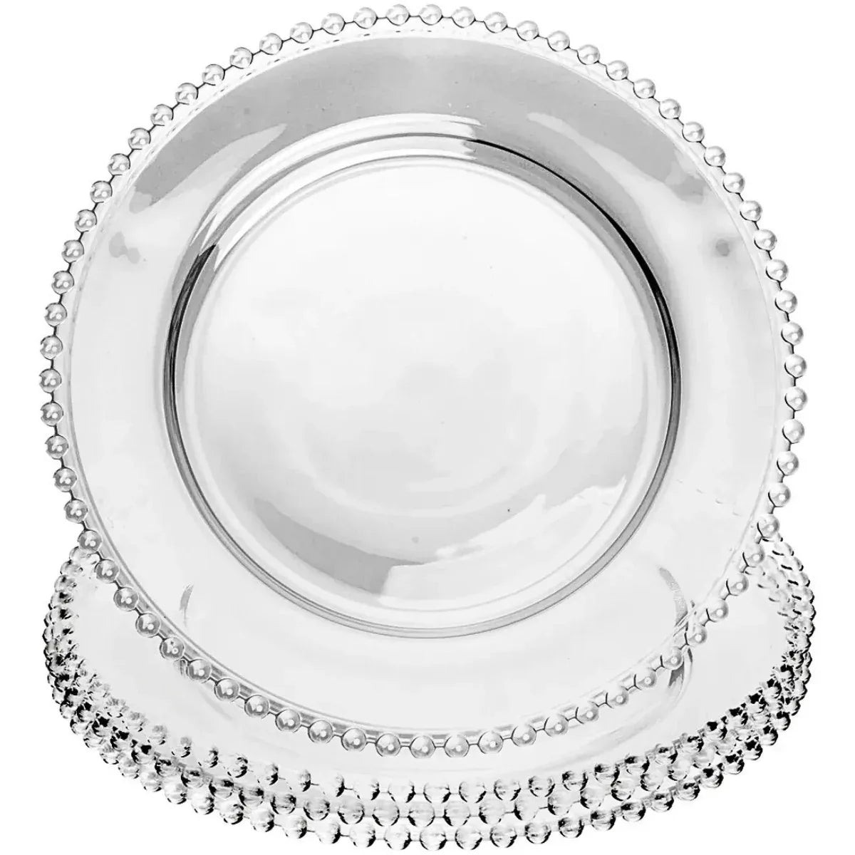 Conjunto 4 Pratos Cristal De Chumbo Pearl 28cm Wolff - Loja Do Thor