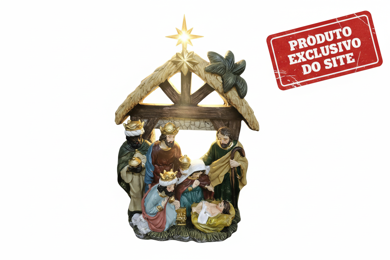 Enfeite Natal Sagrada Familia Em Resina 20,5cm - 60025 - Loja Do Thor