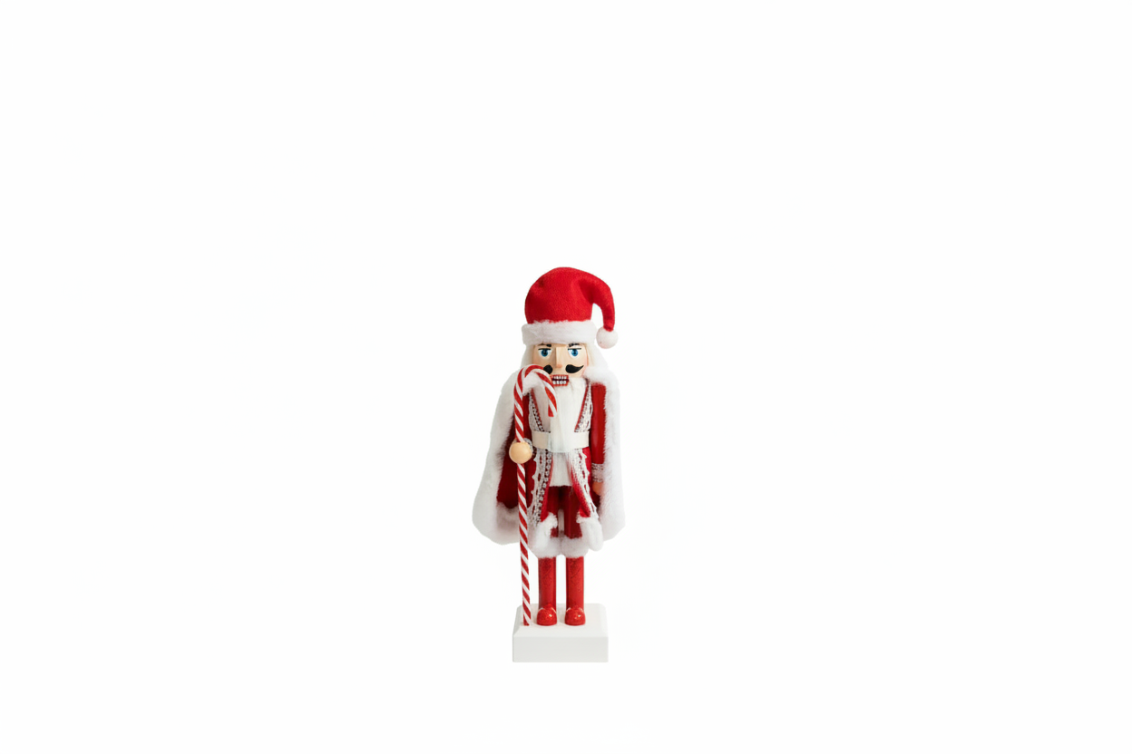 Boneco de Natal Quebra-Nozes 28cm – Vermelho e Branco - Florarte - Loja Do Thor