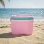 Caixa térmica 20 L Termolar Rosa Balé com Verde Litoral - Loja Do Thor