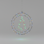 Argola Dupla C/ Figuras Árvore 80LEDs Colorido - Global