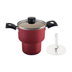 Cuscuzeira 14cm 1,9L Turim Vermelha Antiaderente Tramontina - Loja Do Thor