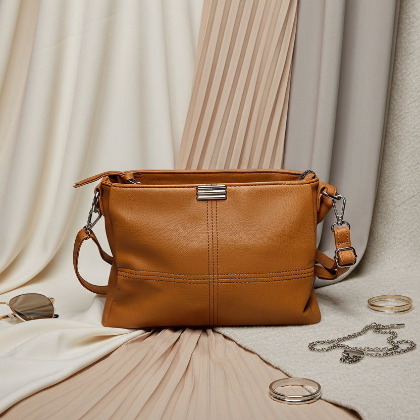 Bolsa Feminina Transversal Tiracolo Caramelo AL2470CR