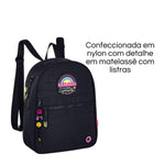Mochila de Costas Infantil Luluca Love Preta Semax LU3176PT