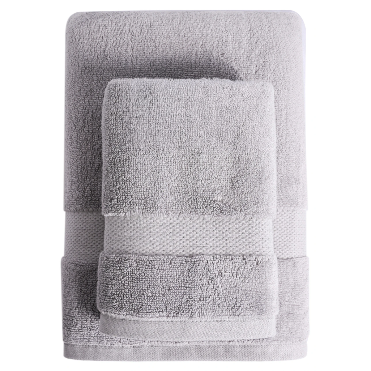 Jogo de Toalha Banho e Rosto Super Soft  Cinza - Corttex