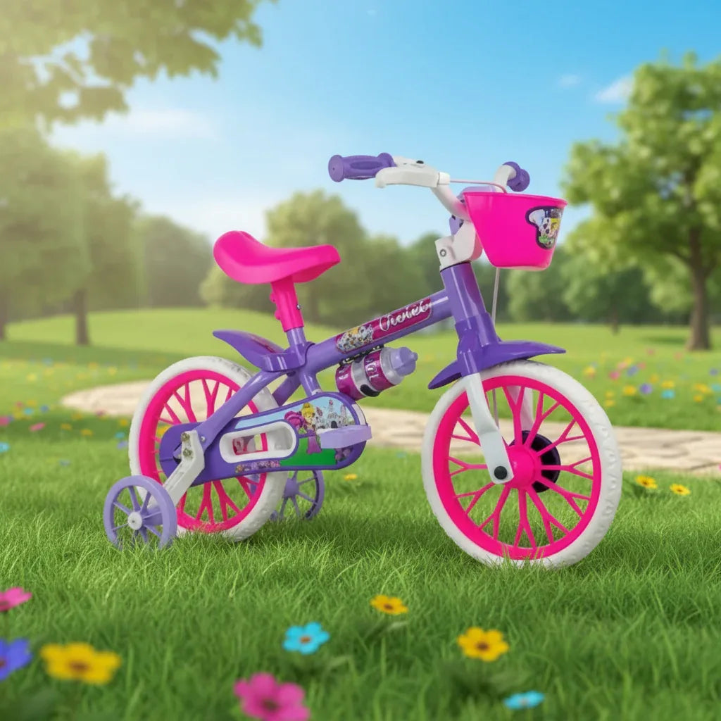Bicicleta Infantil Aro 12 Violet 4 Lilas - Nathor - Loja Do Thor