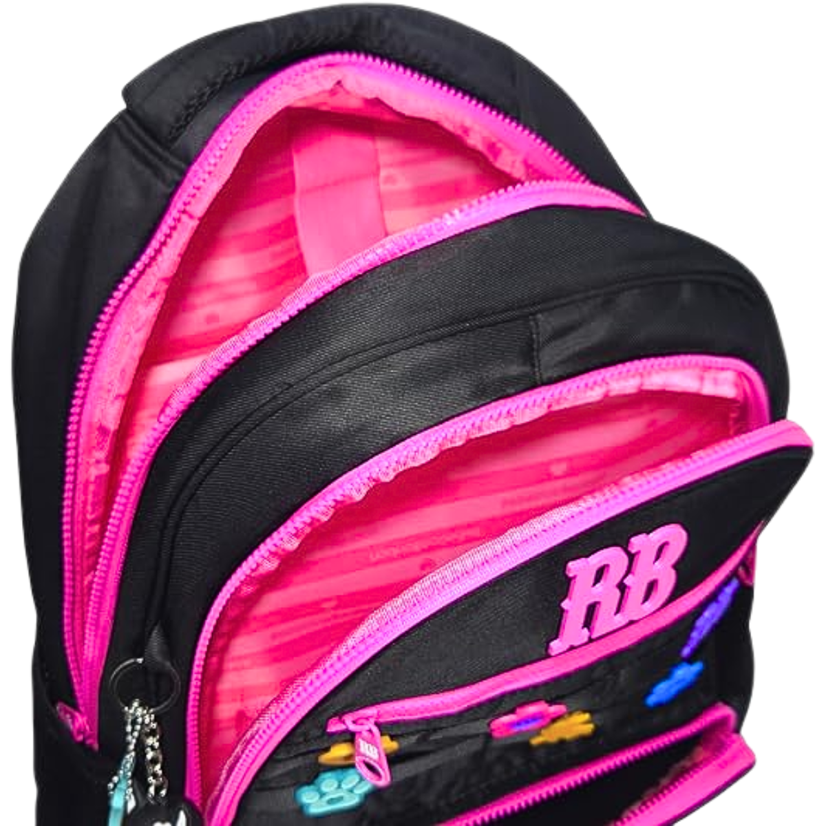 Mochila de Costas Preta Flower Power 17,5 RB26231