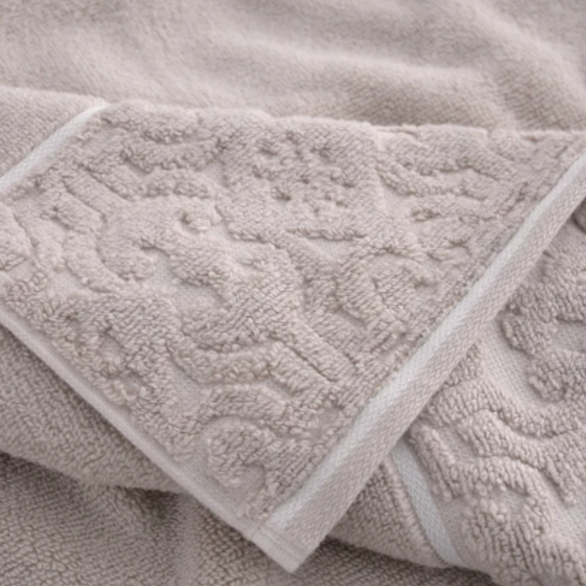 Jogo de Toalhas Corttex Super Soft Arabesco Zero Twist Bege