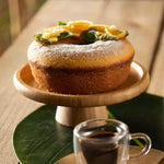 Prato Para Bolo Em Bambu Com Pé 20X7Cm Lyon