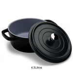 CACAROLA REDONDA 25,4X11CM 4,3L PA9000-24PR HERCULES NA COR PRETA - Loja Do Thor