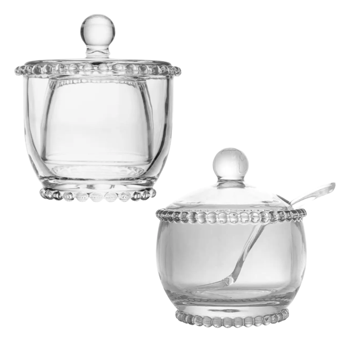 Kit Açucareiro e Manteigueira Cristal De Chumbo - Wolff
