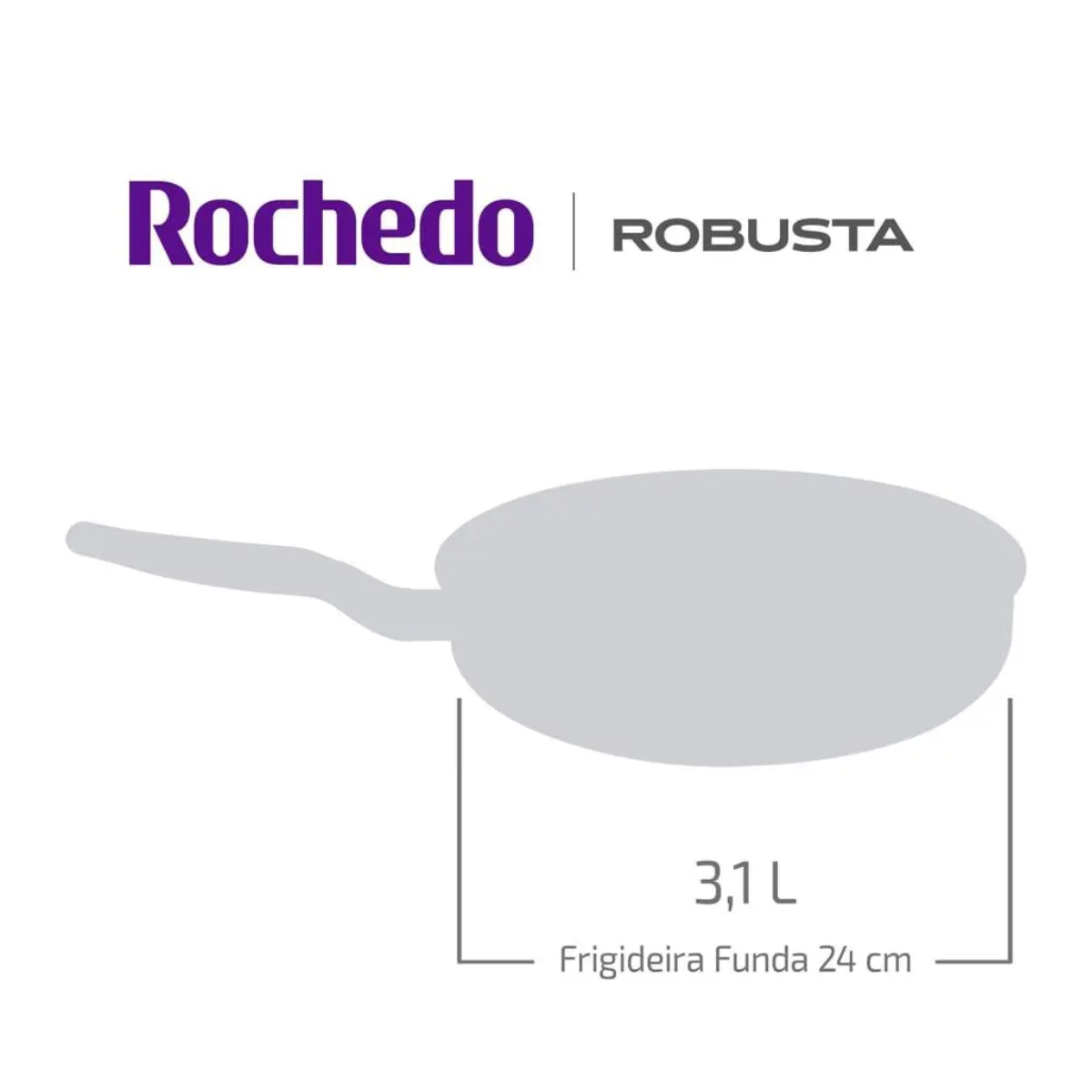Frigideira 24cm Robusta Rochedo FR24