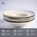 Conjunto  De 4 Pratos Para Massa  Latte  25cm-Porto Brasil