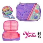 Estojo Escolar Box Rebecca Bonbon Holografica Roxo Rb27019