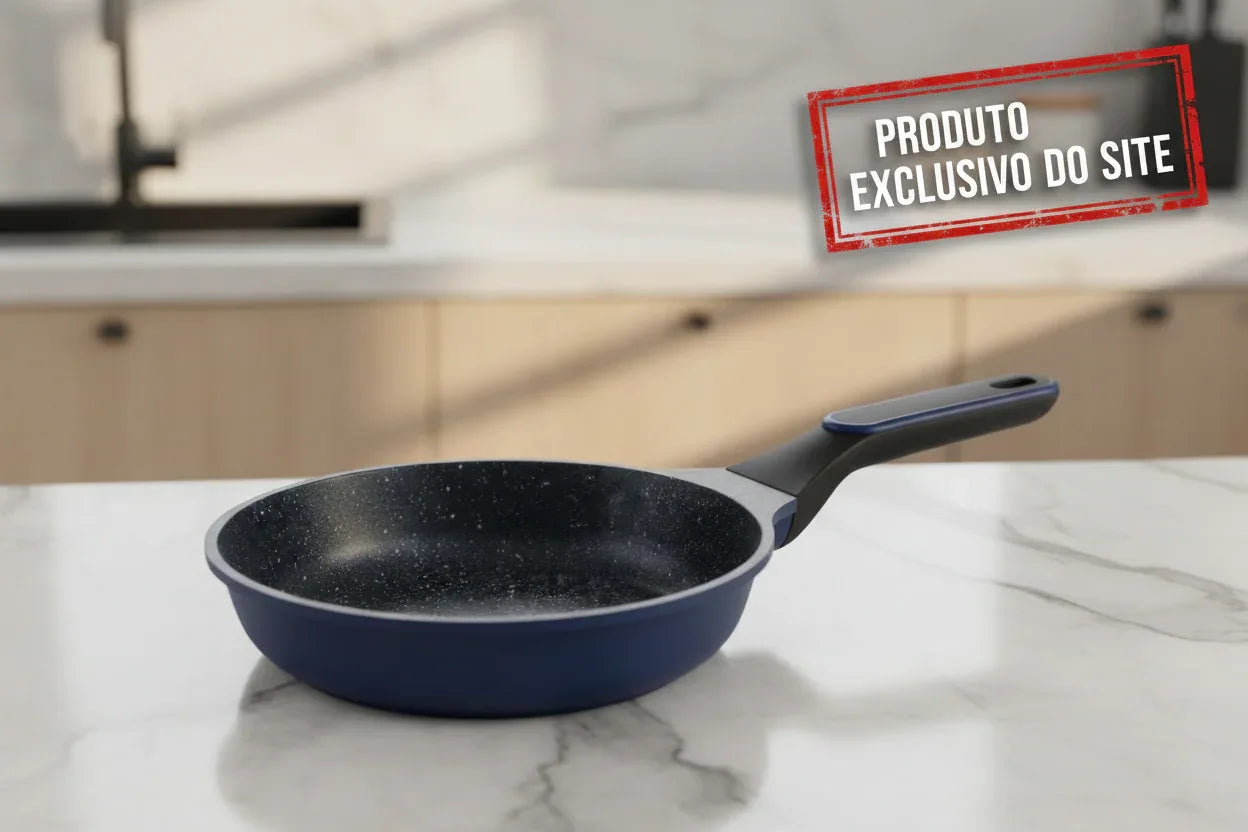 Frigideira Marine Hercules 20cm Antiaderente Cerâmico Azul PA4000F20AZ1 - Loja Do Thor