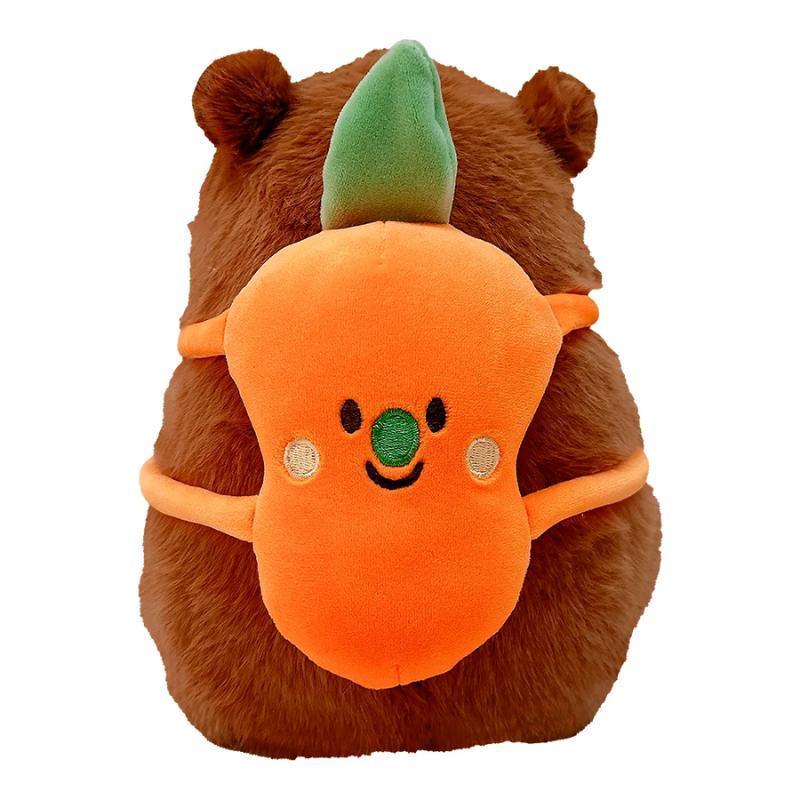 Pelucia Capivara C/Mochilinha de Fruta 40CM Sortido CAA0123 - Loja Do Thor
