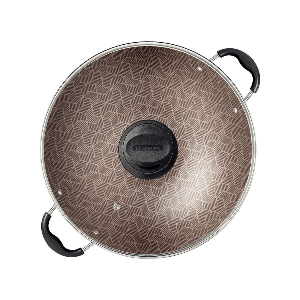Panela Wok 36CM 6L Paris Vermelho Antiaderente Tramontina