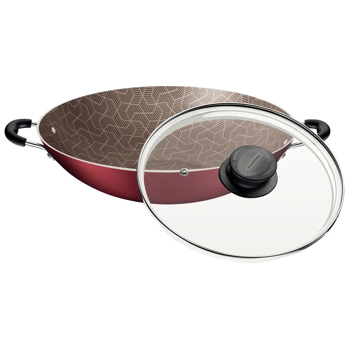 Panela Wok 36CM 6L Paris Vermelho Antiaderente Tramontina