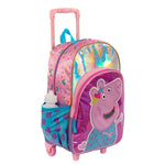 Mochila Grande Peppa Dots Colorido Poliéster 2 Rodas