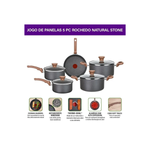 Jogo de Panelas Rochedo Natural Stone Minerium 5 Pecas